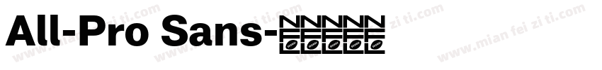All-Pro Sans字体转换